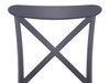 Cross Dark Grey Polypropylene Bistro Side Chair