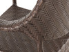 Martinique Java Brown Outdoor Herringbone Wicker Dining Arm Chair