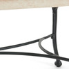 Chateau Rust Cast Aluminum 46 x 25 in. Marble Top Coffee Table