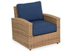 Santa Barbara Aluminum & Woven Outdoor Wicker Club Chair