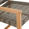 Hampton Driftwood Outdoor Wicker and Solid Teak Club Chair
