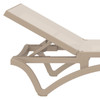 Pacifica Taupe Polypropylene and Taupe Sling Chaise Lounge