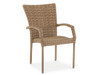 Valencia Driftwood Outdoor Wicker Stackable Dining Chair