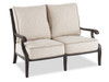 Turin Tawney Aluminum with Charlotte Sparrow Cushions Loveseat