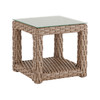 Siesta Aged Teak Outdoor Wicker 24 in. Sq. End Table