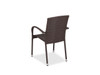 Barbados Coffee Steel and Outdoor Wicker 4 Pc. Stacking Dining Chair