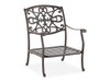 Carlisle Aged Bronze Cast Aluminum and Royce Sesame Cushion 4 pc. Loveseat Group with 42 in. Sq. Fire Pit Table