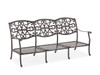 Carlisle Aged Bronze Cast Aluminum and Royce Sesame Cushion 4 pc. Sofa Group with 42 in. Sq. Fire Pit Table