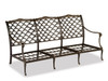 Bordeaux Golden Bronze Cast Aluminum and Cultivate Stone Cushion 3 Pc. Sofa Group with 48 x 26 in. Coffee Table