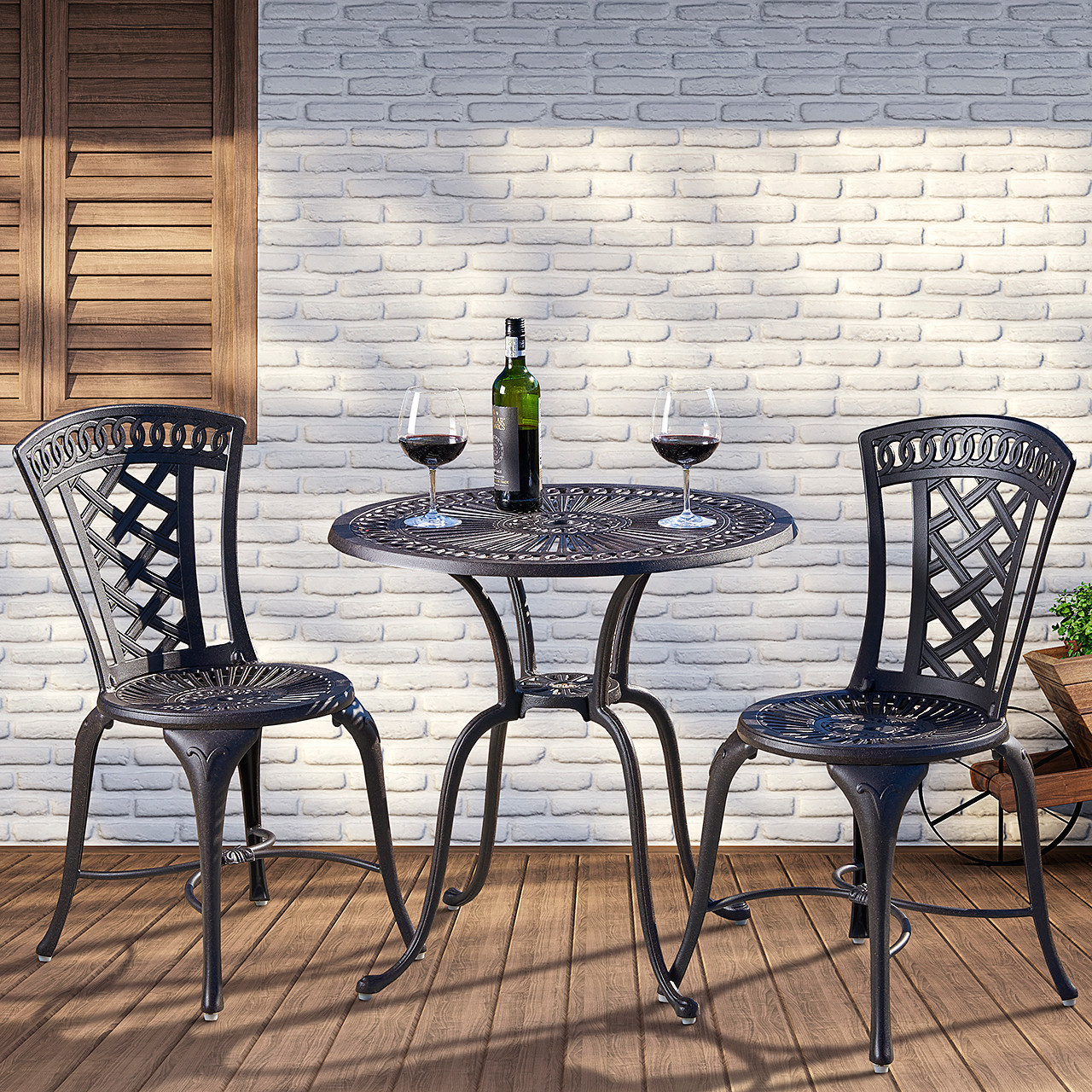 bronze bistro set