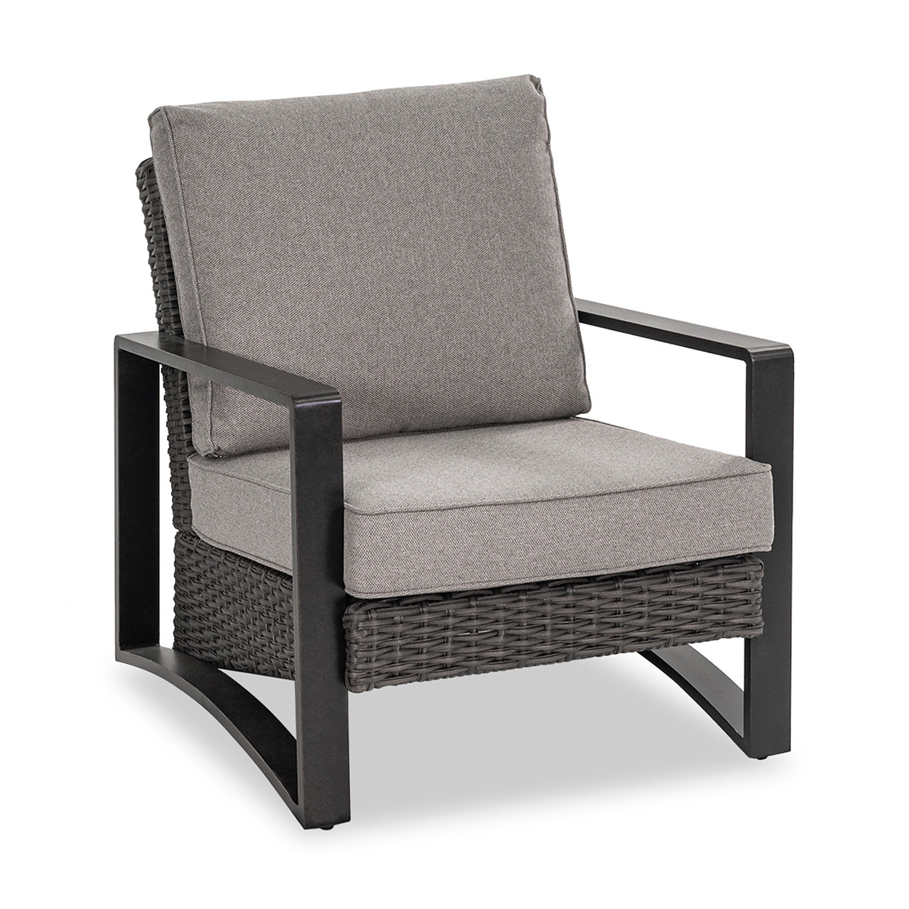 Sienna Aged Bronze Aluminum and Outdoor Wicker with Sea Leaf 3 pc. Cushion Seating with 52 x 28 in. Coffee Table