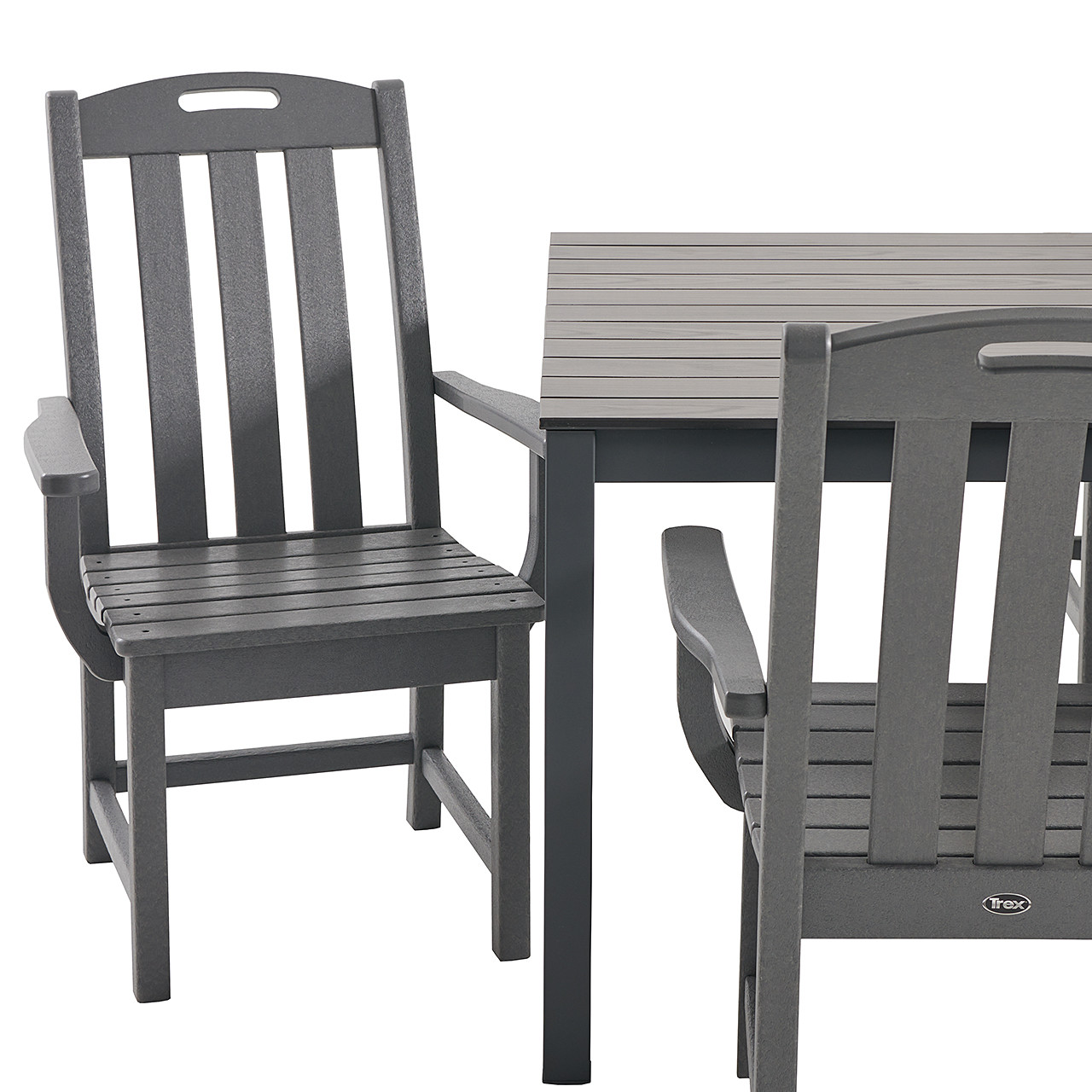 Surfside Slate Grey 7 Pc. Arm Dining Set with 72 x 41 in. Table