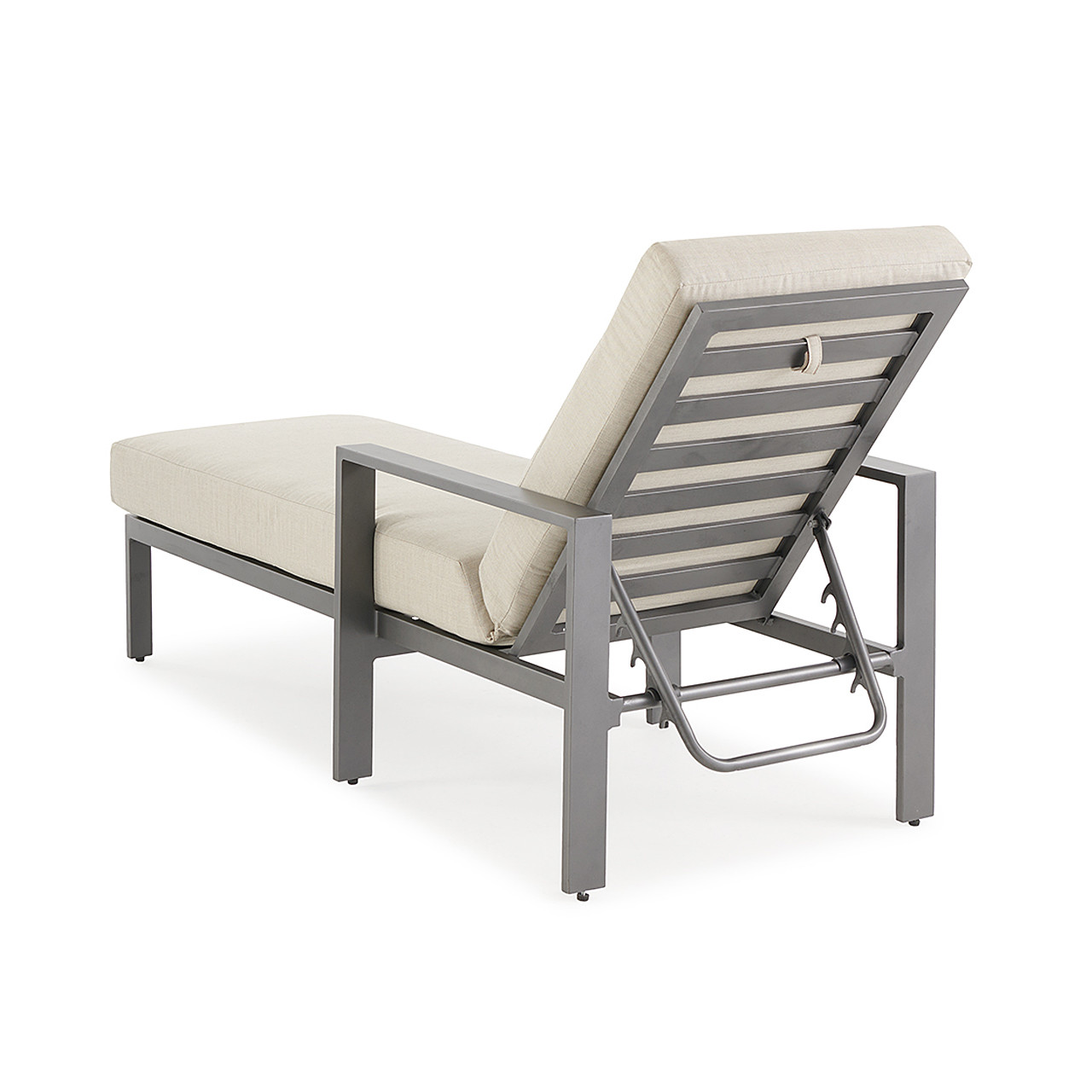 Soho Slate Grey Aluminum and Cushion Chaise Lounge