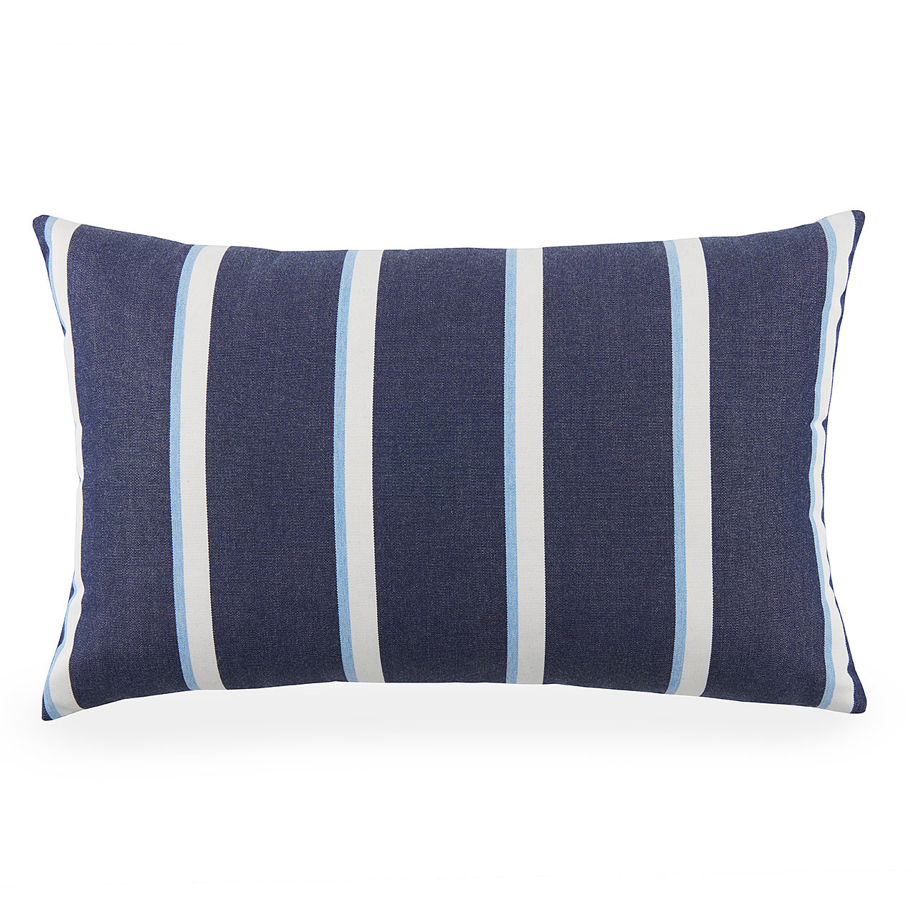 Navy Trinity Multi Stripe 12 x 20 in. Lumbar Pillow