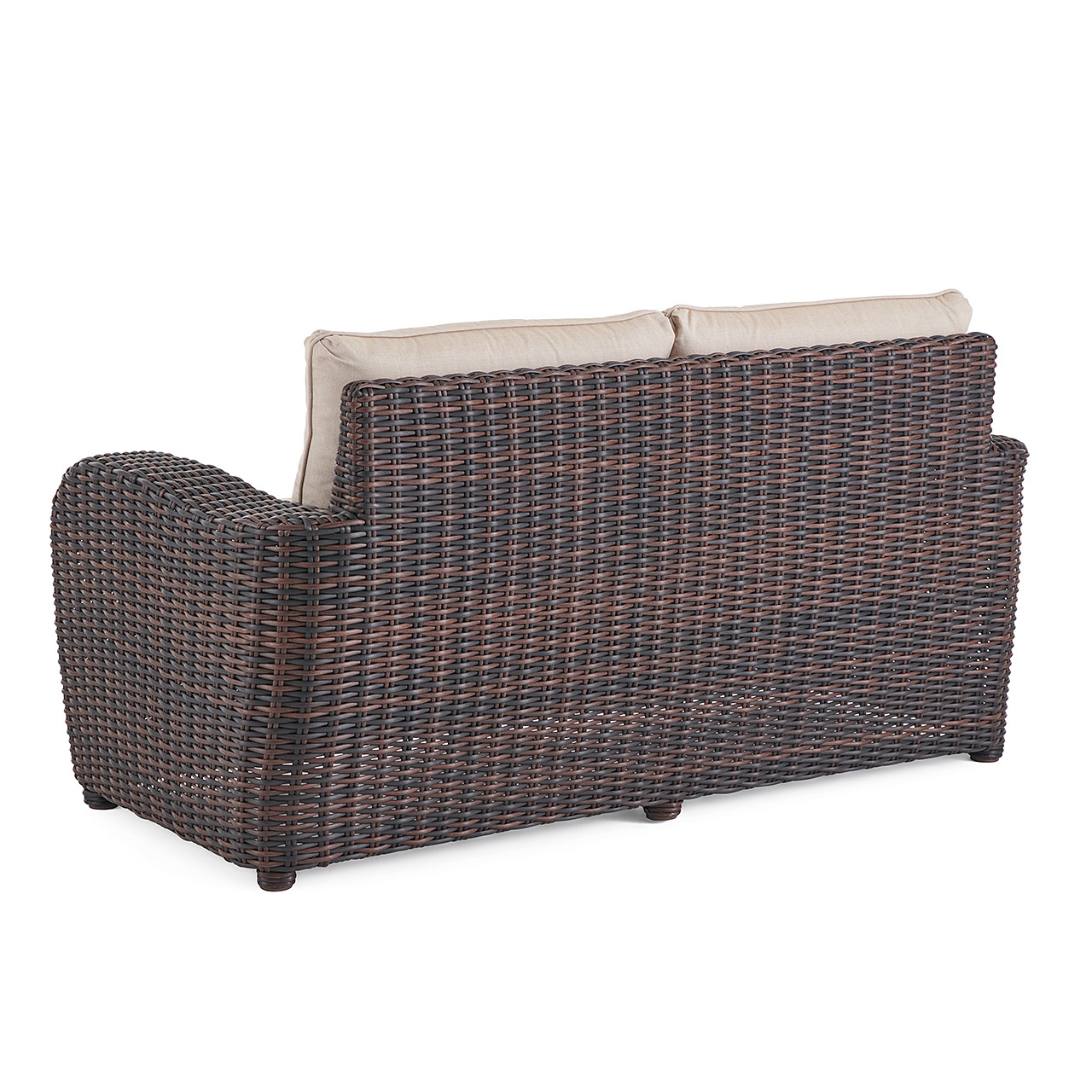 Biscayne Sangria Outdoor Wicker and Cushion Loveseat