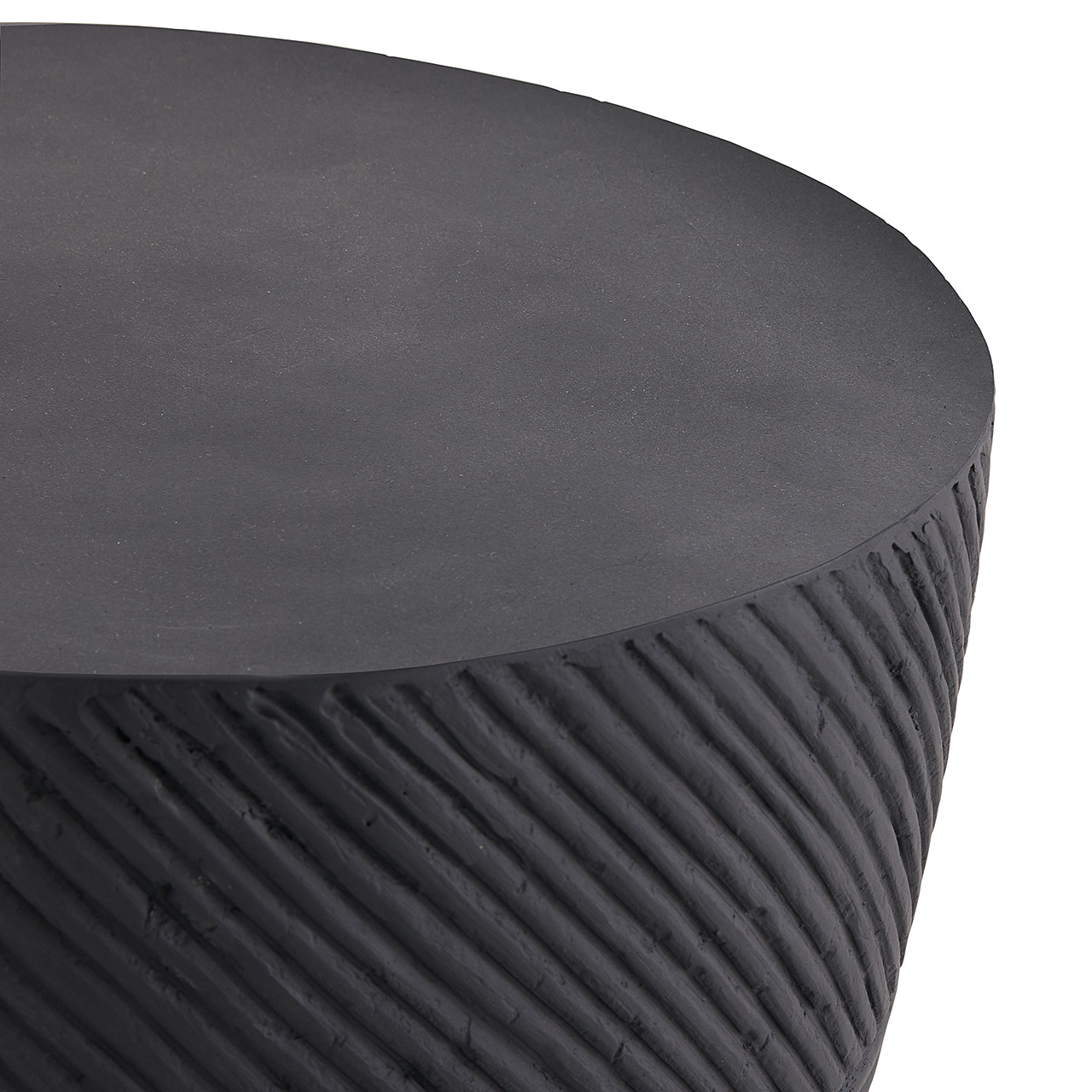 Black 18 x 19 in. D Stripe End Table 