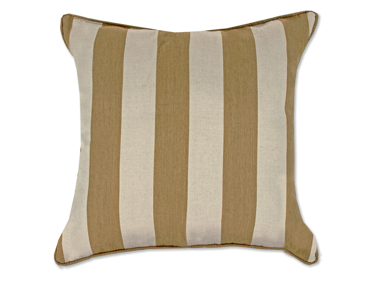 Maxim Heather Beige Stripe Sunbrella 18 x 18 in. Throw Pillow