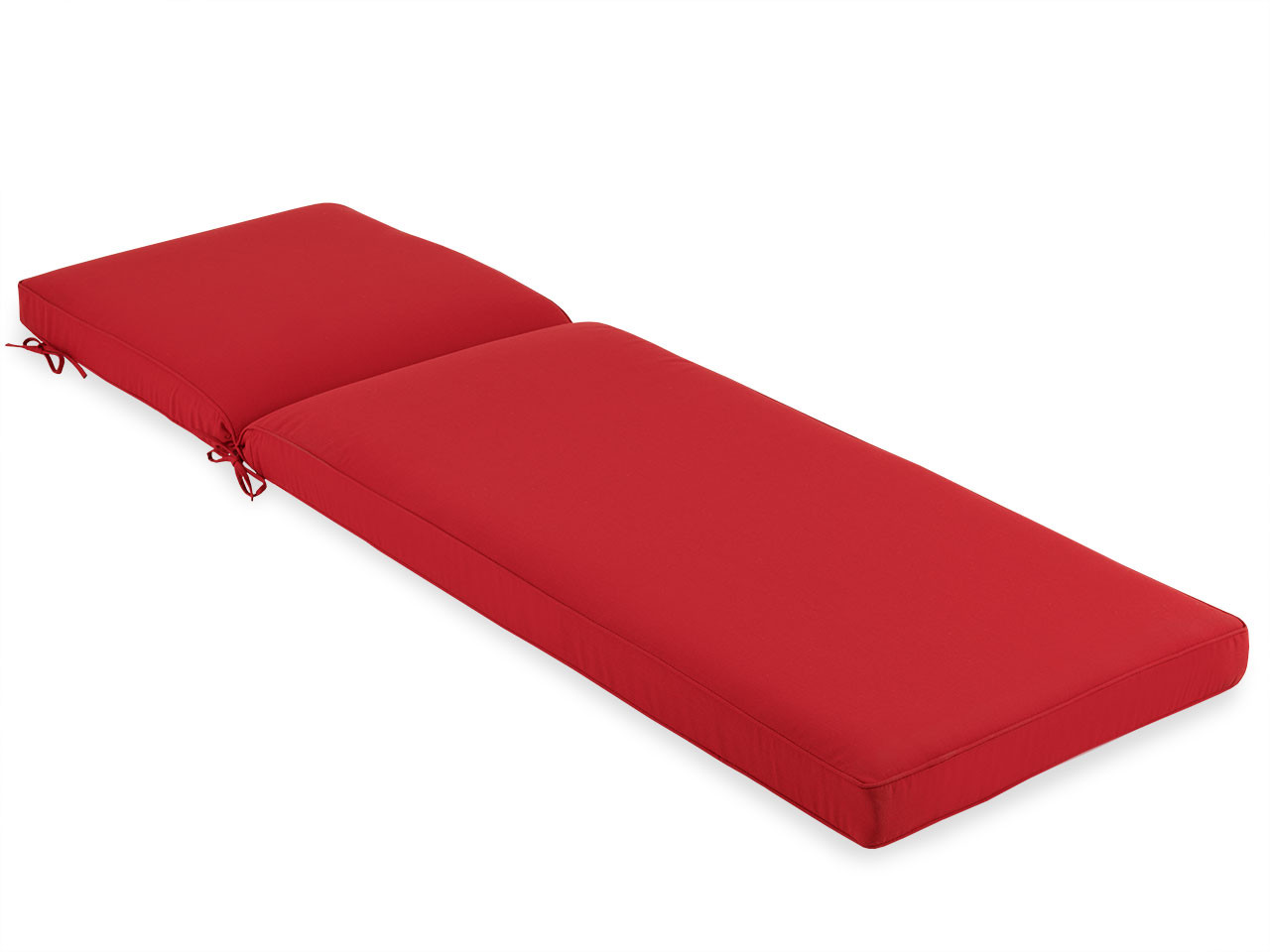 79 x 24 in. Spectrum Cherry Sunbrella Self-Welt Hinged Chaise Cushion