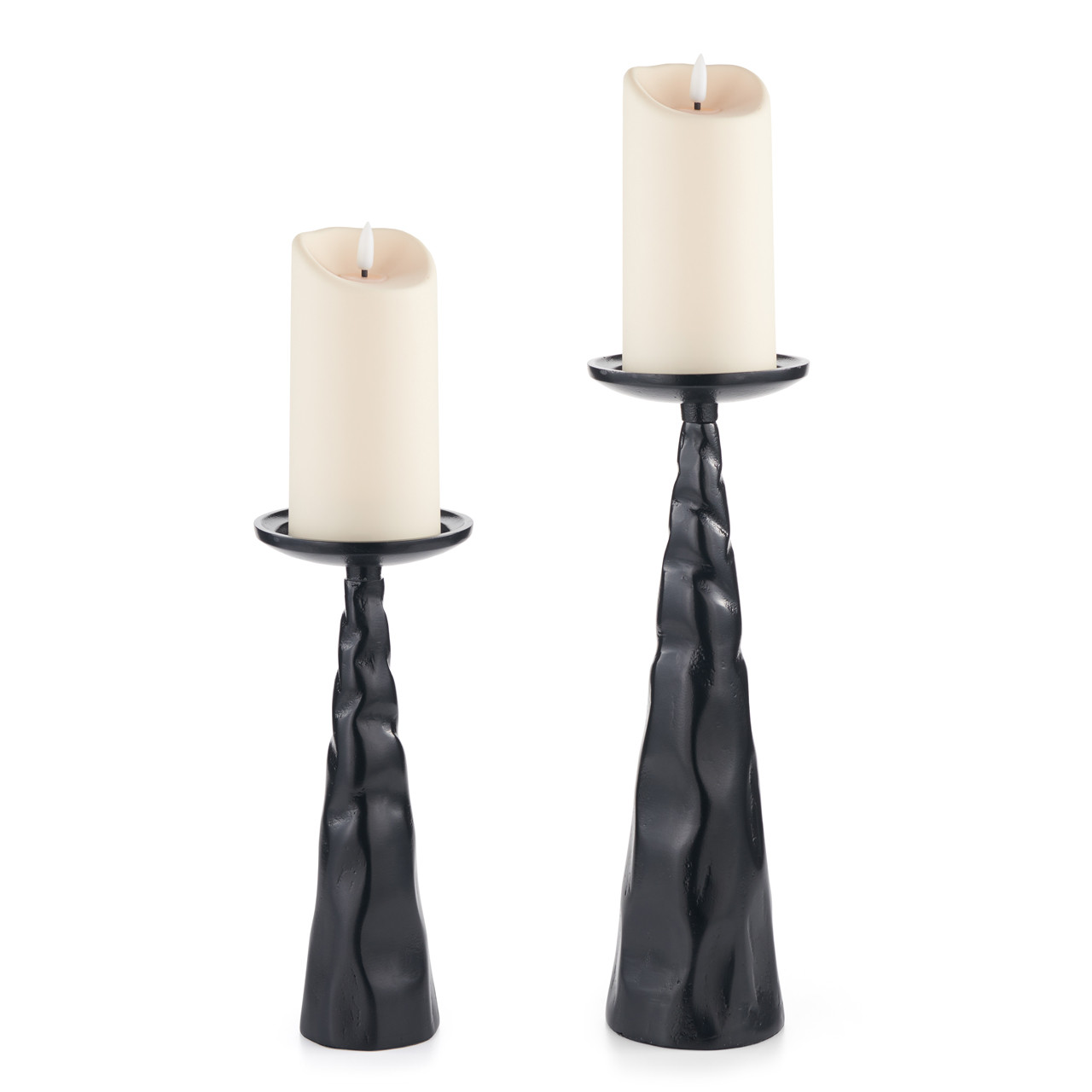 Black Aluminum Outdoor Candle Holder