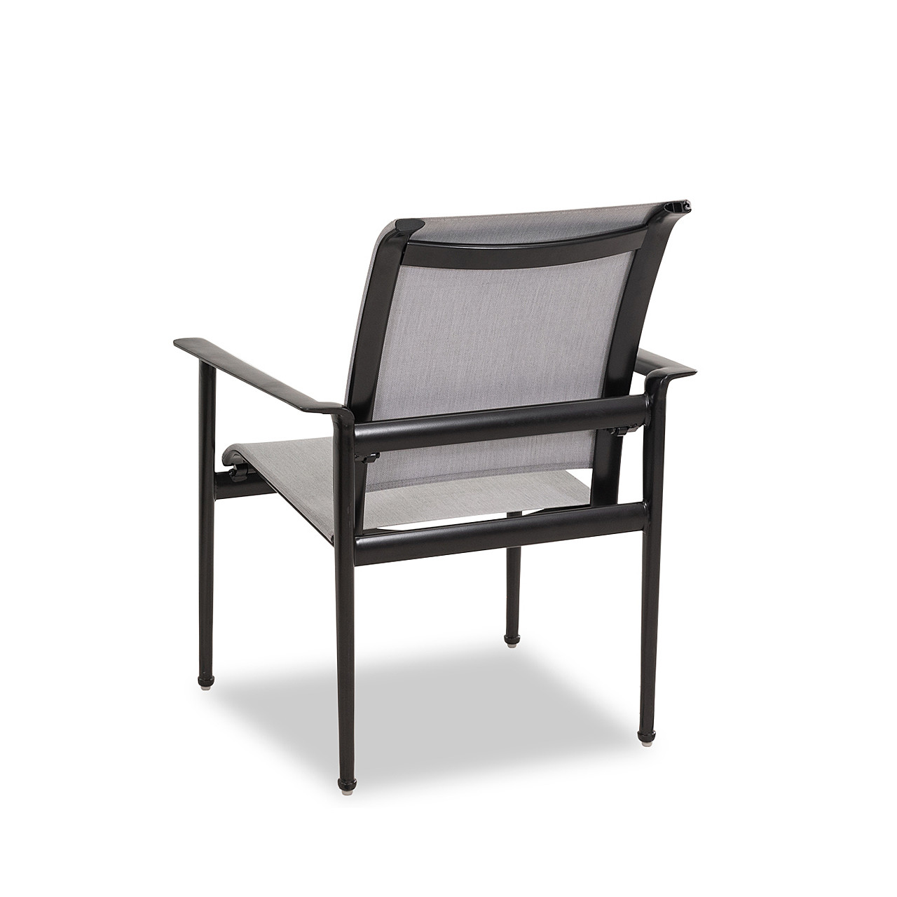 Metro Meteor Cast Aluminum and Augustine Silver Sling Dining Chair