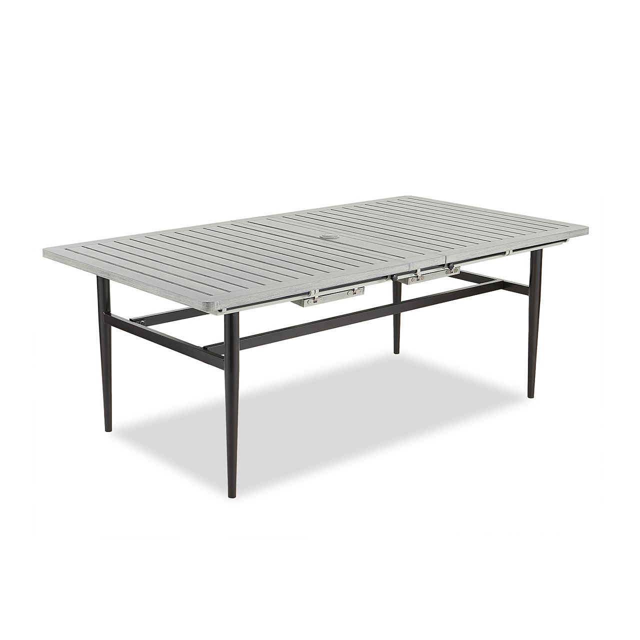 Metro Meteor Cast Aluminum 76-100 x 42 in. Double Extension Dining Table