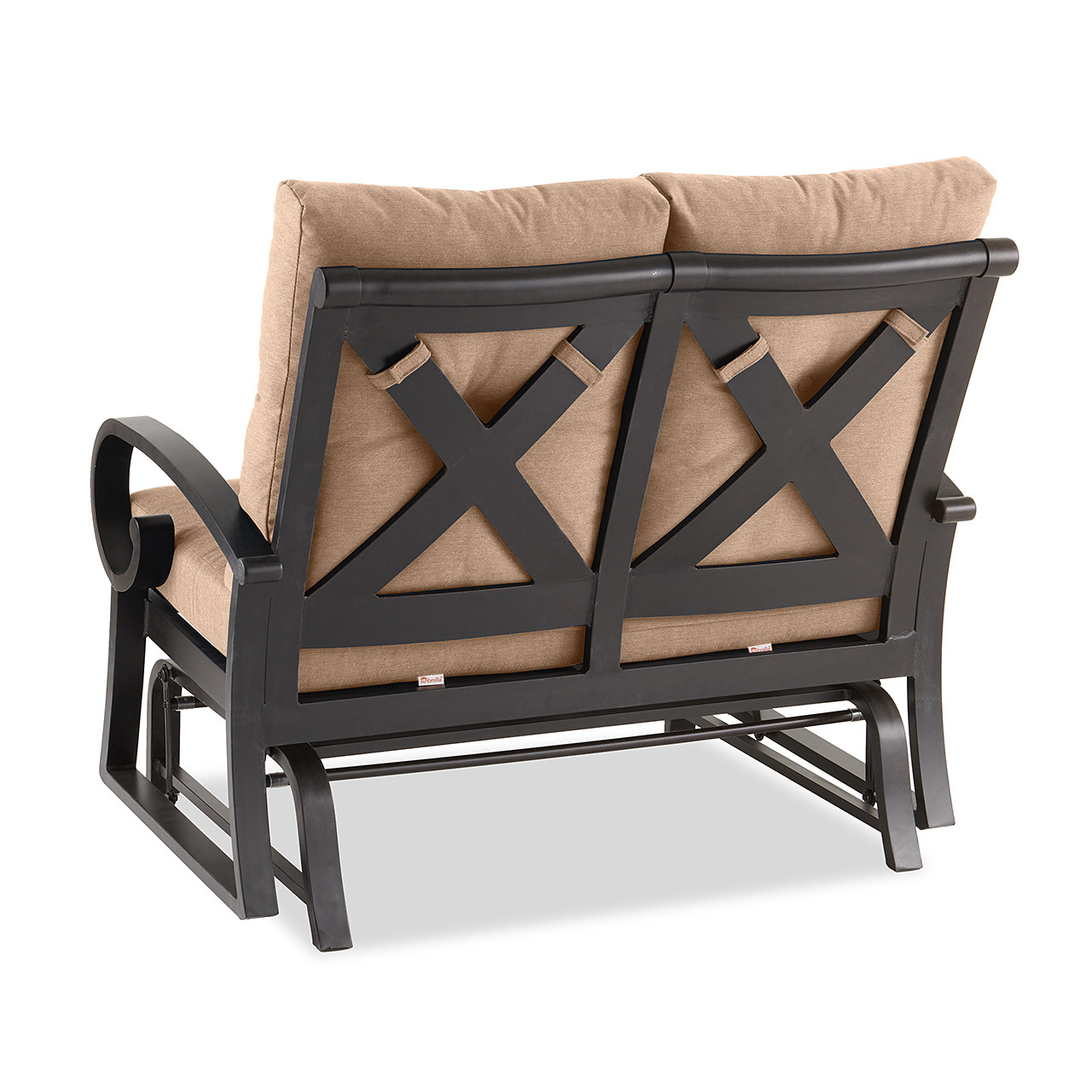 Solstice Aged Bronze Aluminum with Cushions Loveseat Glider