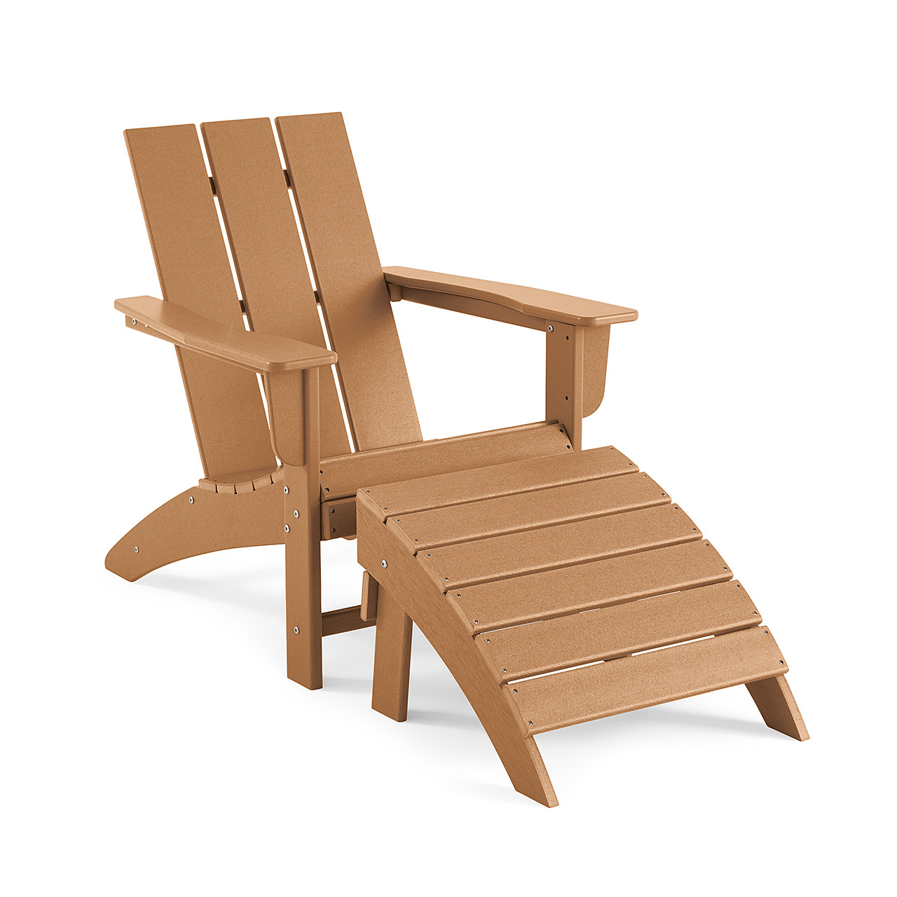 Modern 2 Pc. Adirondack Chair + Ottoman