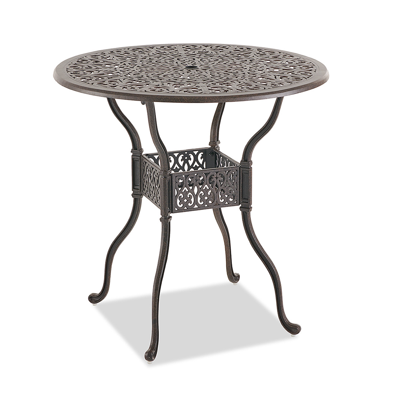 Milan Aged Bronze Cast Aluminum with Cushions 5 Piece Swivel Bar