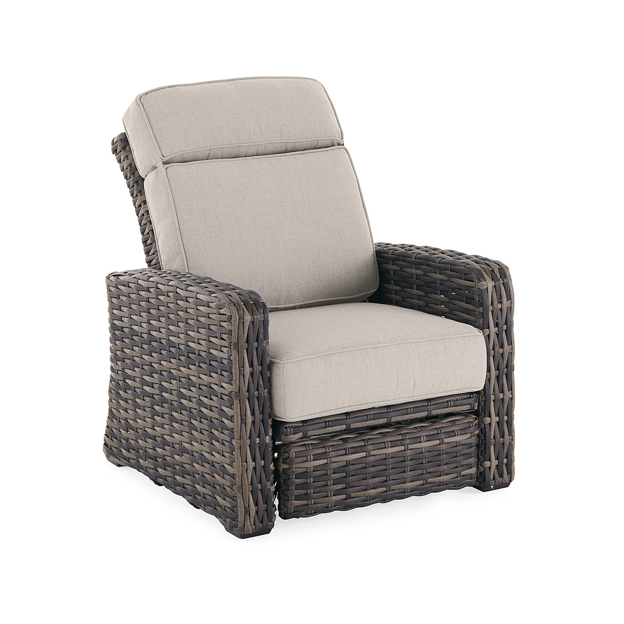 Tangiers Canola Seed Outdoor Wicker with Cushions Recliner