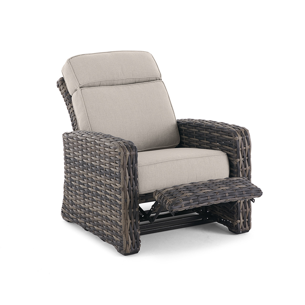 Tangiers Canola Seed Outdoor Wicker with Cushions Recliner