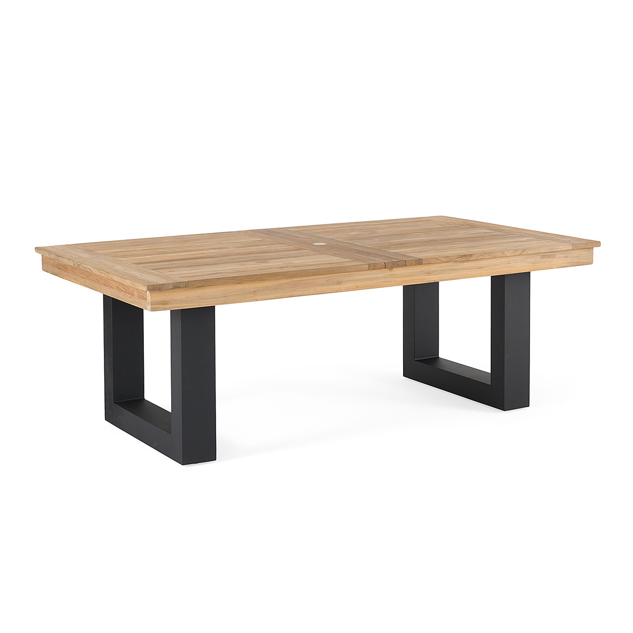 Balencia Teak 87-118 x 47 in. Double Extension Dining Table