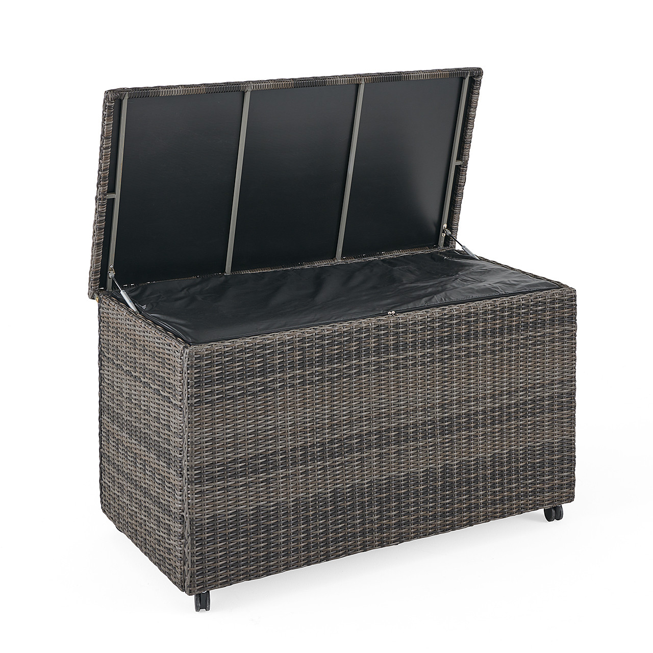Venice Silver Oak Outdoor Wicker Storage Container - Chair King