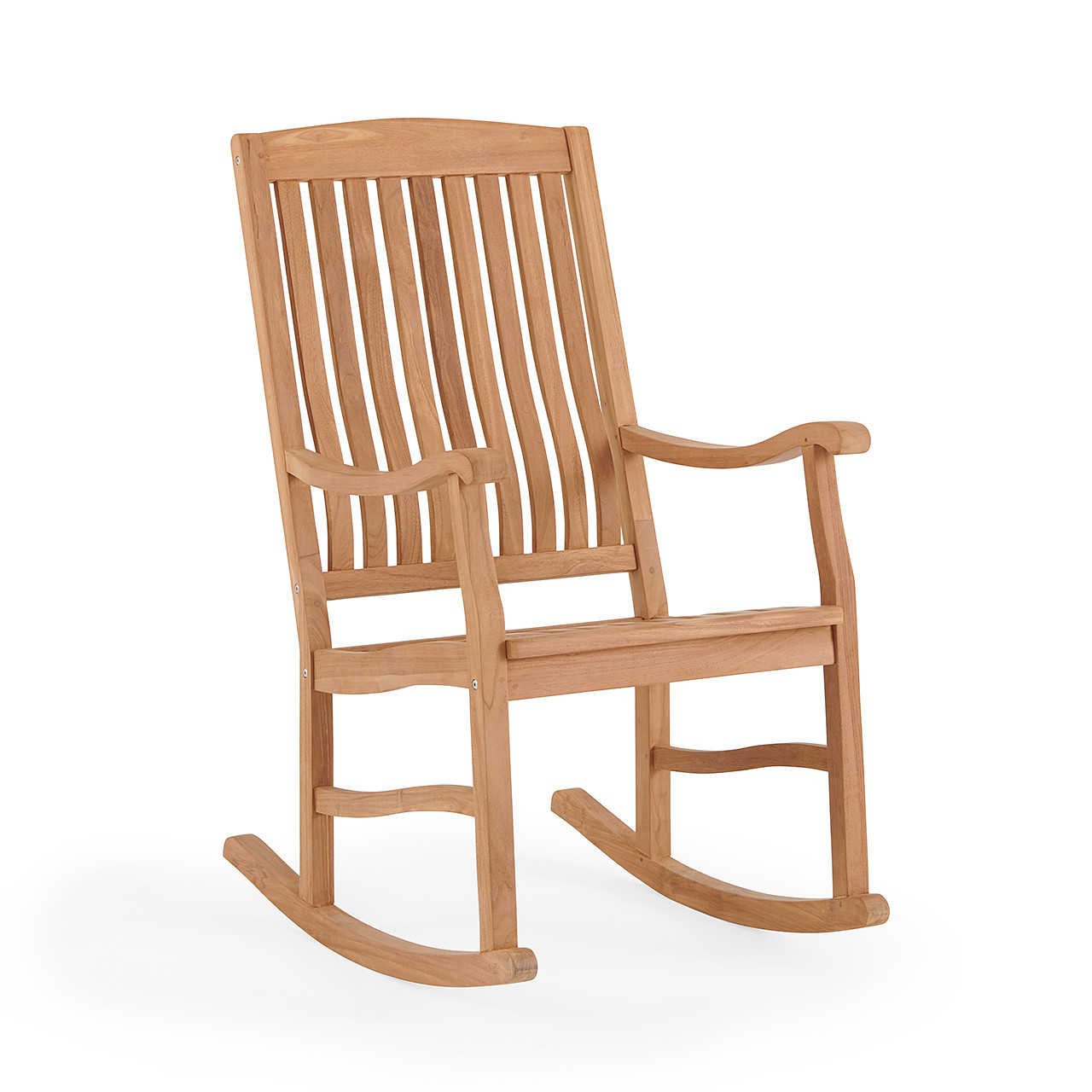 Eastchester Natural Stain Solid Teak Rocking Chair - Chair King