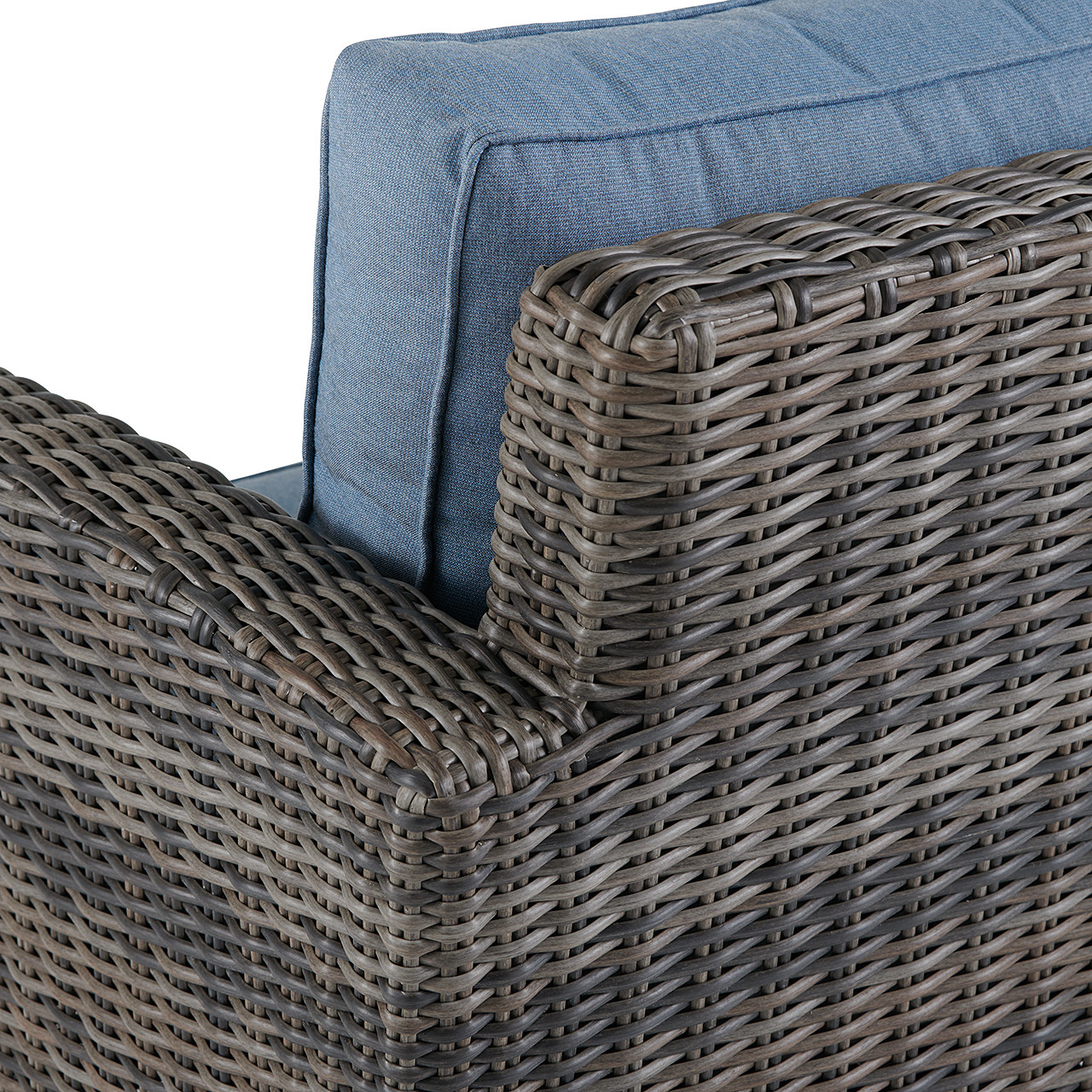 Venice Silver Oak Outdoor Wicker + Cushions Sofa