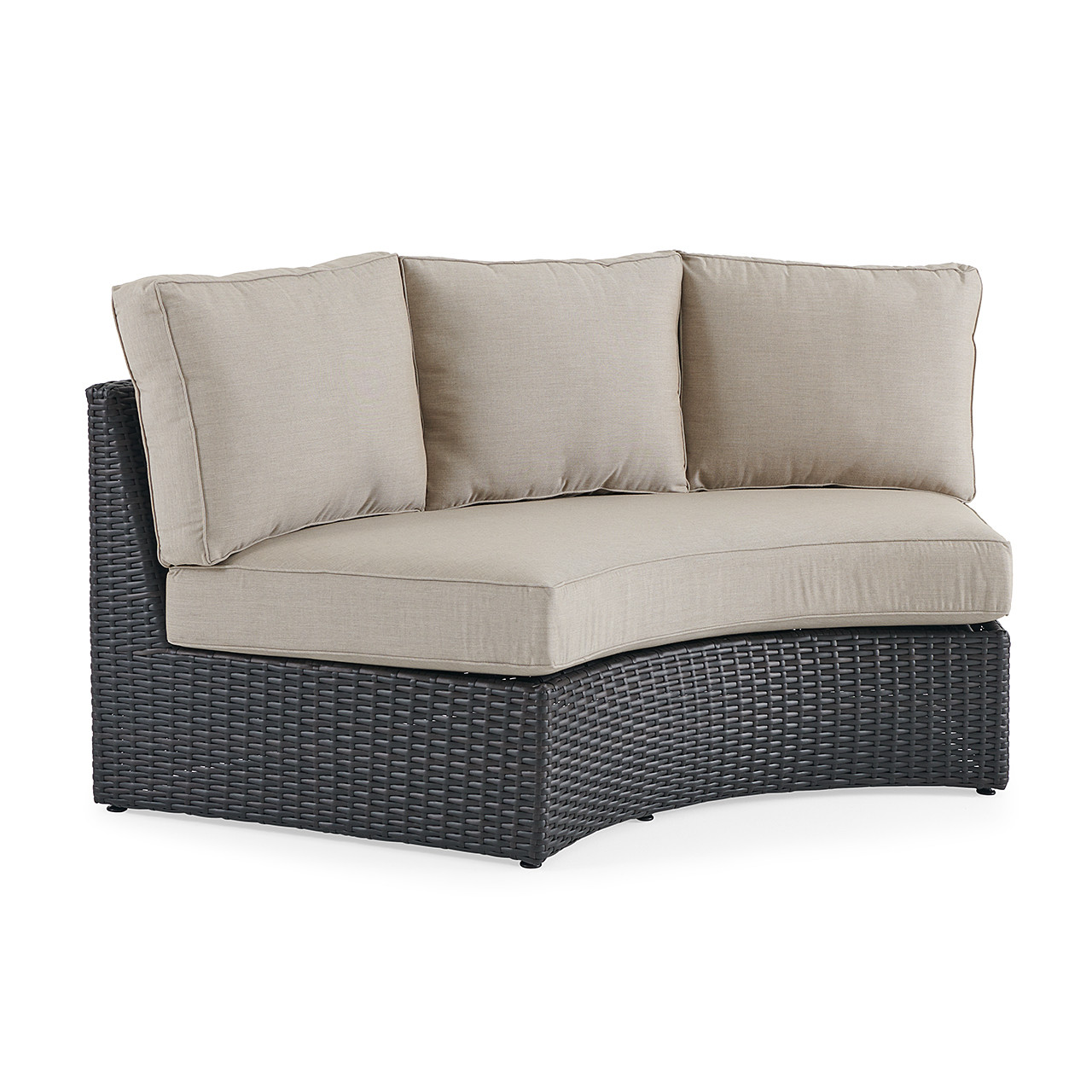 San Lucas Outdoor Wicker with Cushions Armless Contour Sofa Sectional