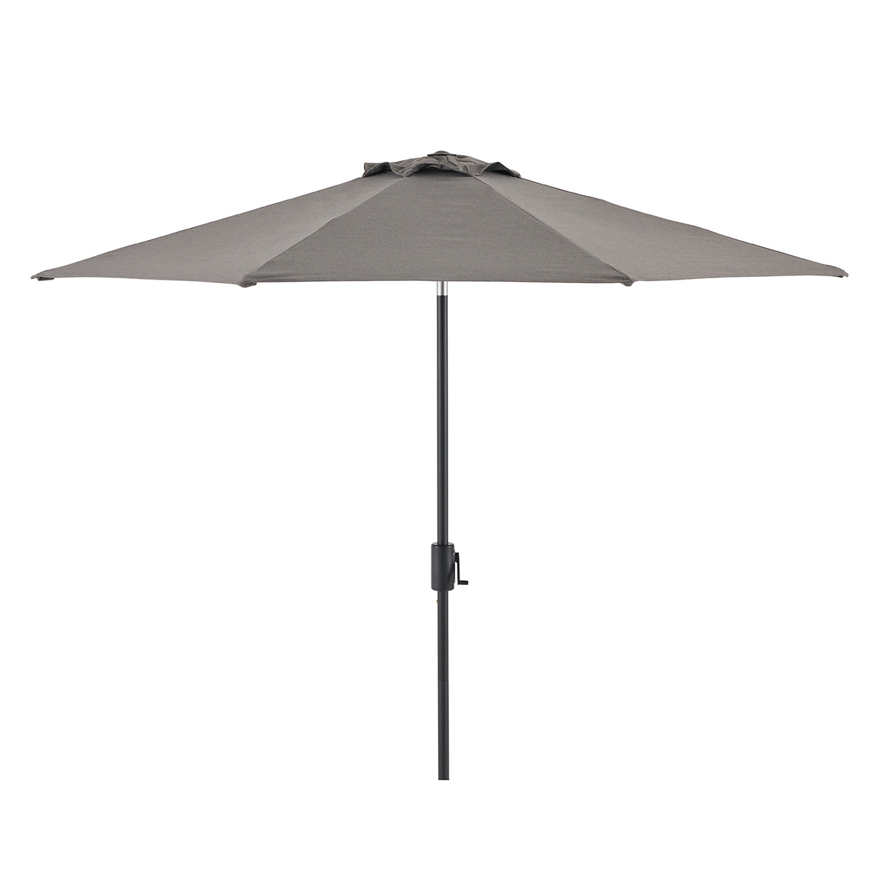 Tempo 9 ft. Greyish Canopy with Black Aluminum Single Wind Vent Market Umbrella