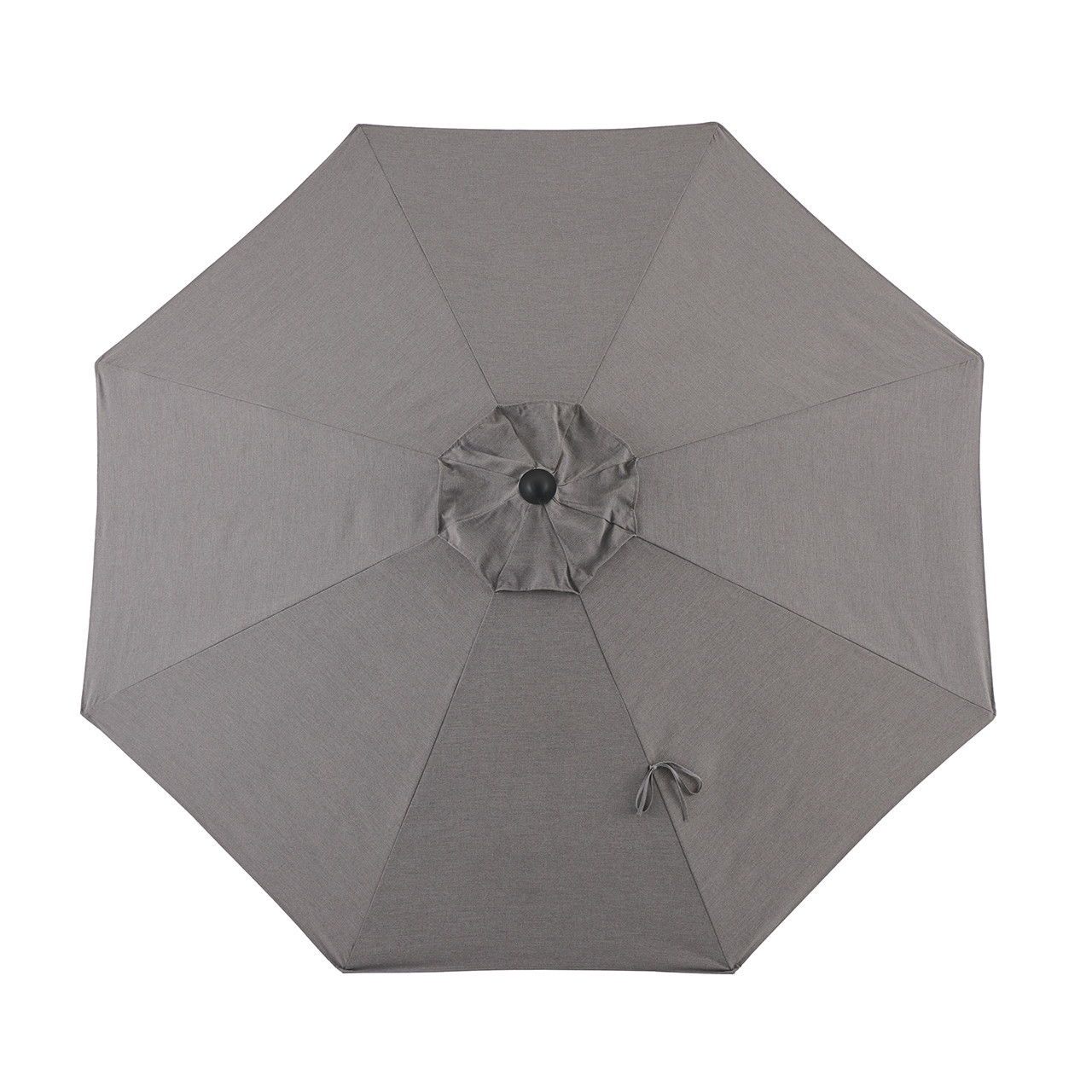 Tempo 9 ft. Greyish Canopy with Black Aluminum Single Wind Vent Market Umbrella