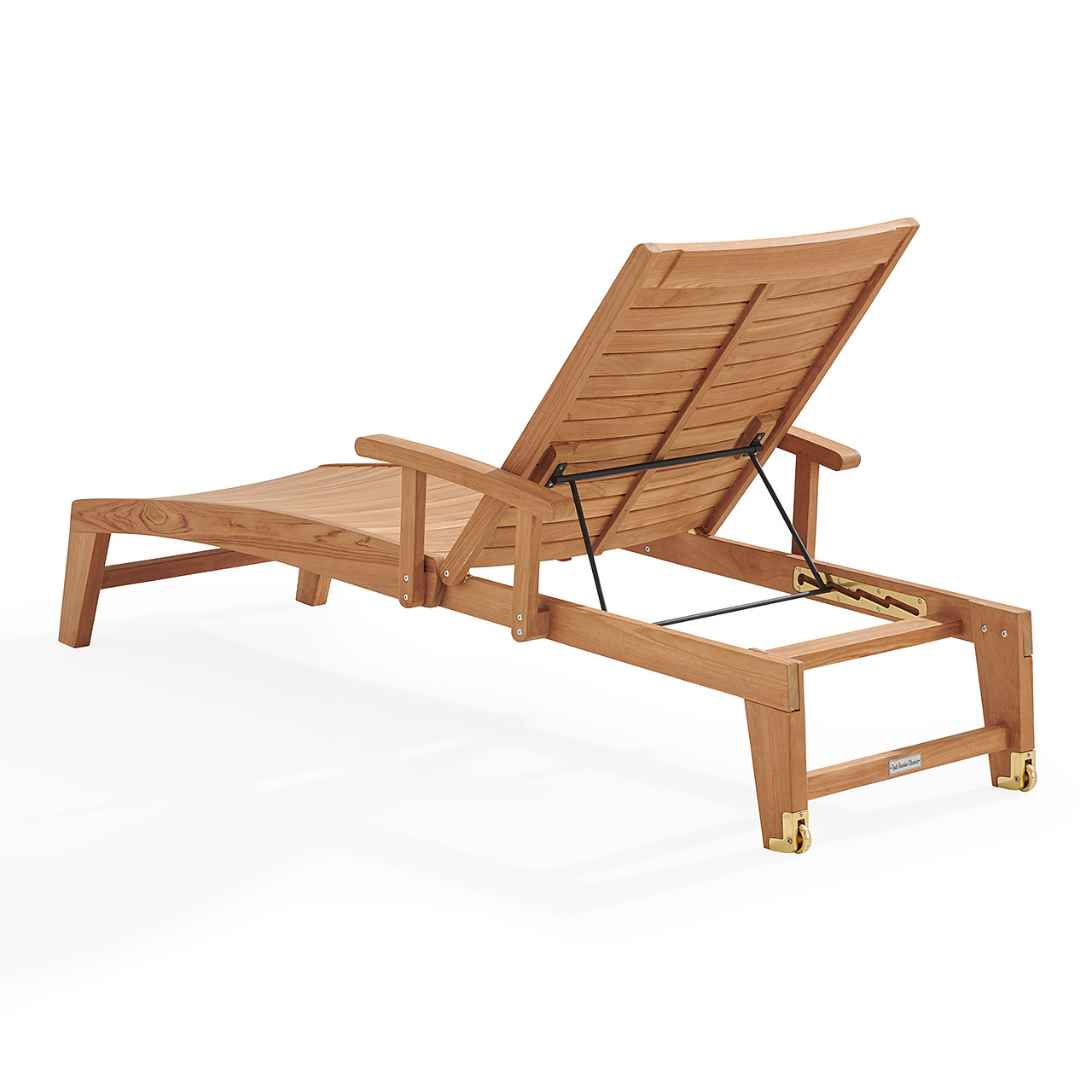 Pembroke Natural Stain Solid Teak With Cushion Chaise Lounge