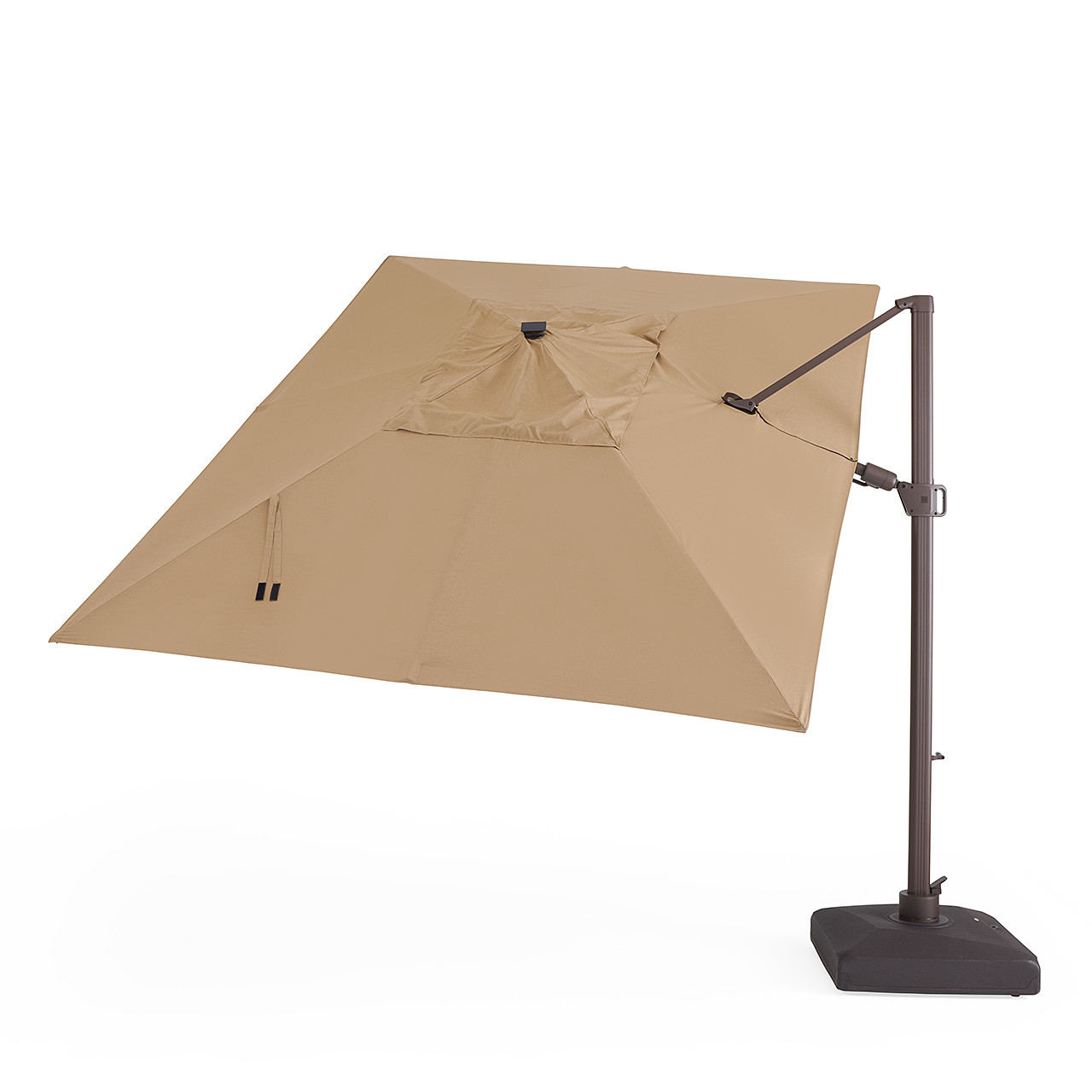 Tempo 10 ft. x 13 ft. LED Solar Aluminum Cantilever Umbrella