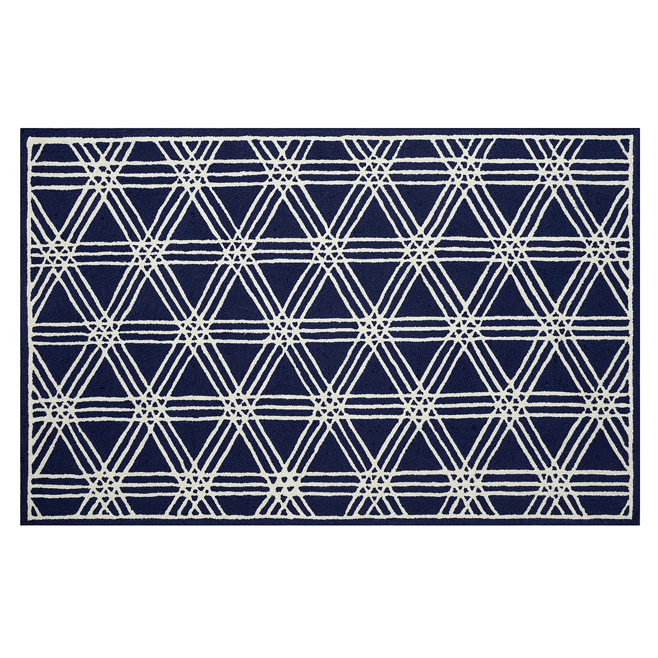 Hex Navy Rug