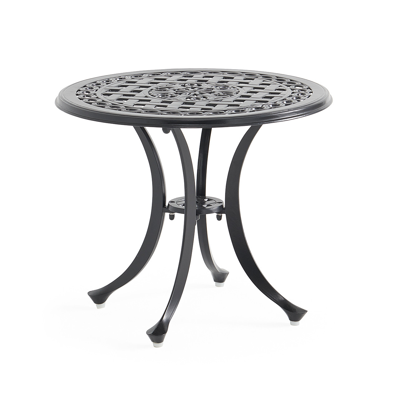 Tivoli Matte Black Cast Aluminum 22 in. D Side Table - Chair King