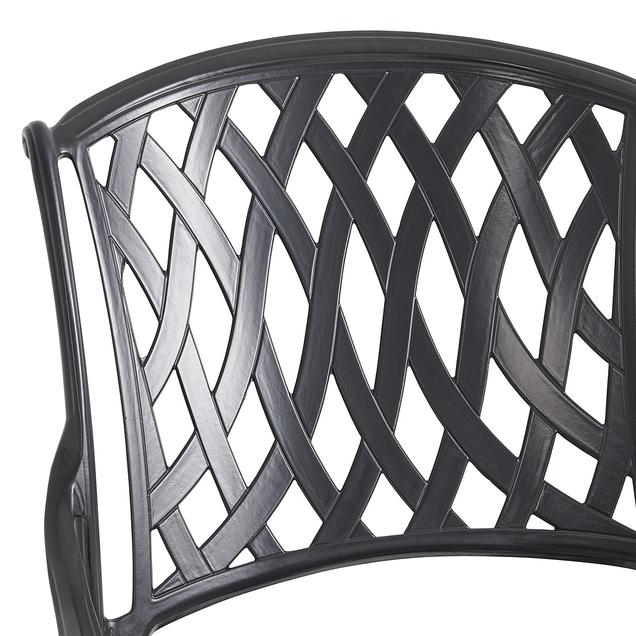 Tivoli Matte Black Cast Aluminum Loveseat Bench - Chair King