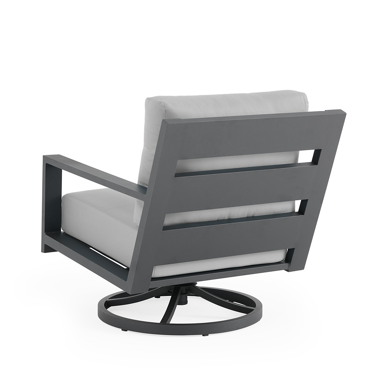 Montecito Charcoal Aluminum with Cushions Swivel Club Rocker