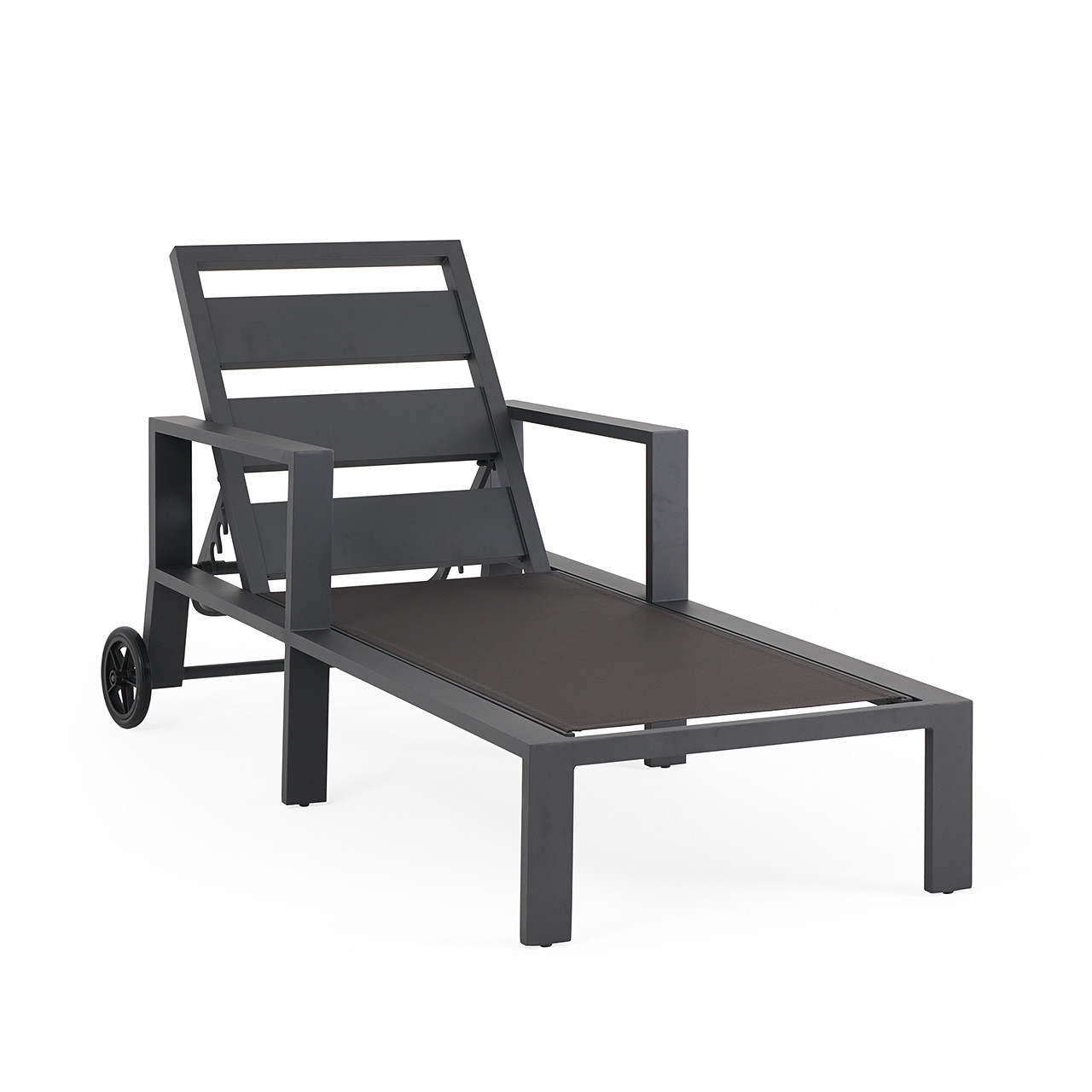 Montecito Charcoal Aluminum with Cushions Chaise Lounge