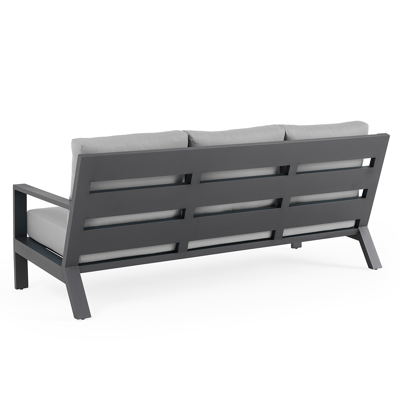 Montecito Charcoal Aluminum with Cushions Sofa