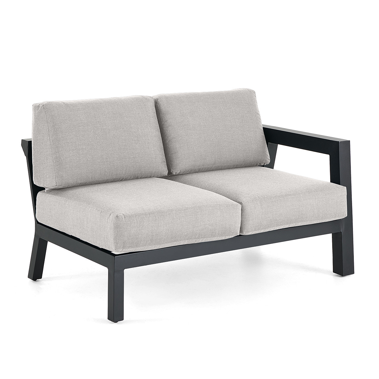 St. Lucia Midnight Aluminum with Cushions 8 Piece Sectional Group + 43 x 22 in. Coffee Table