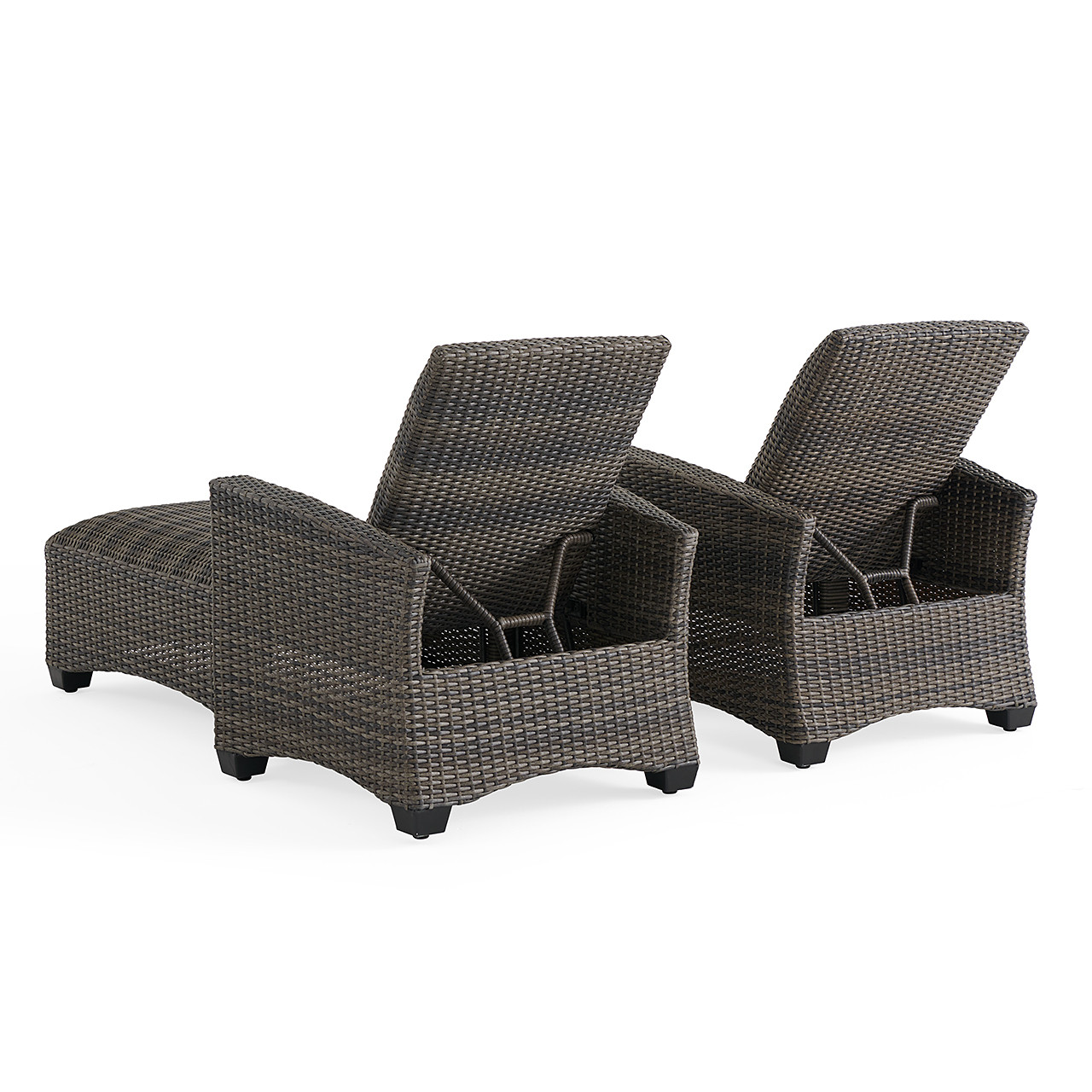 Tribeca Husk Outdoor Wicker with Concealed Cushions 2 Piece Chaise Lounge Set