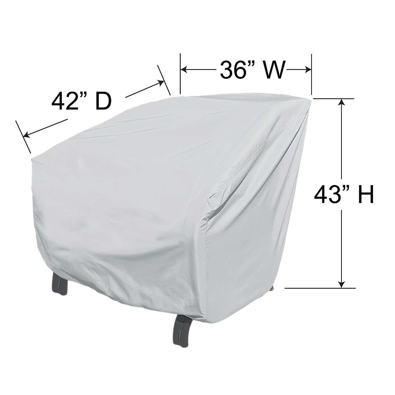 Treasure Garden 43 x 42 in. Club Chair Protective Cover