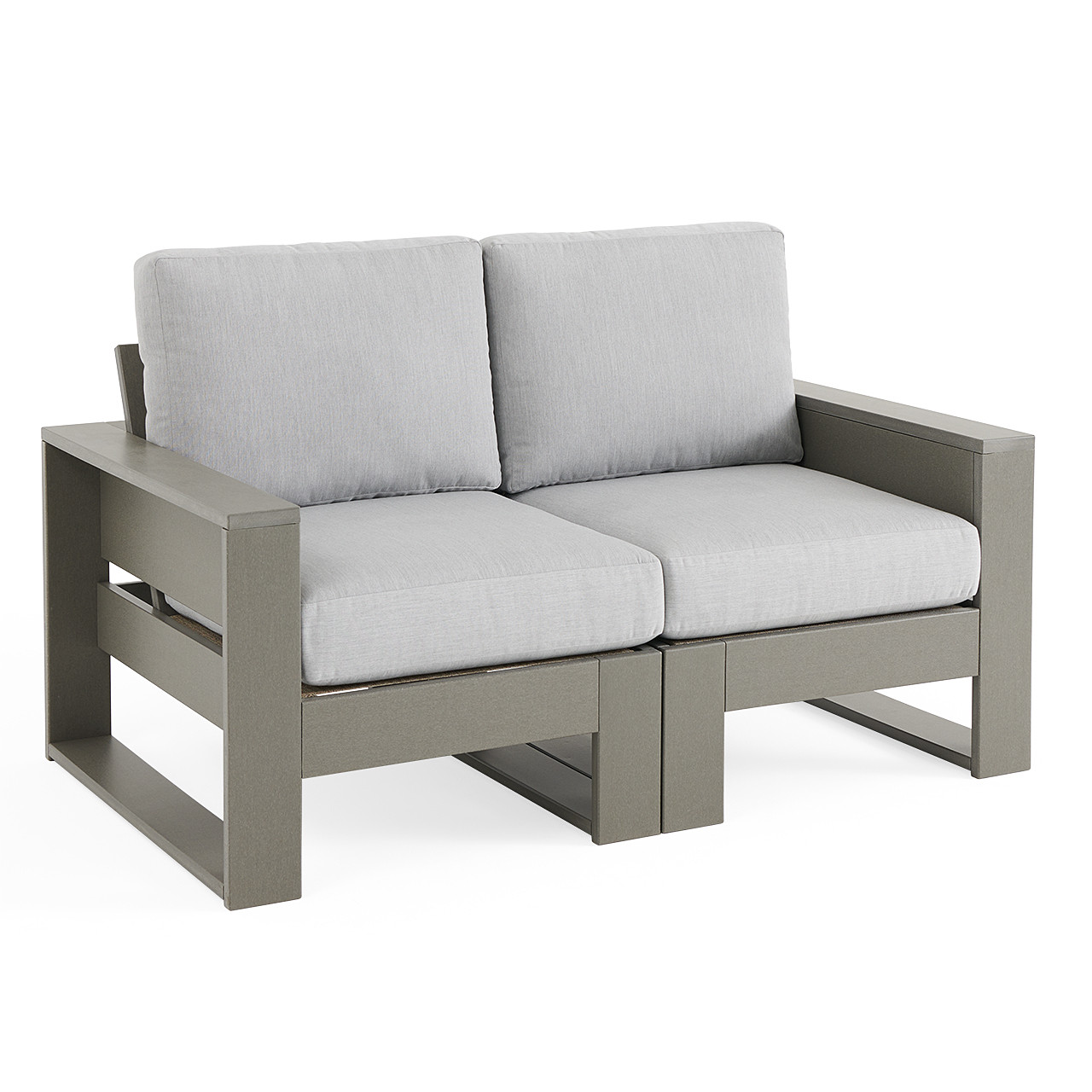 Montauk Polymer with Cushions Modular Loveseat