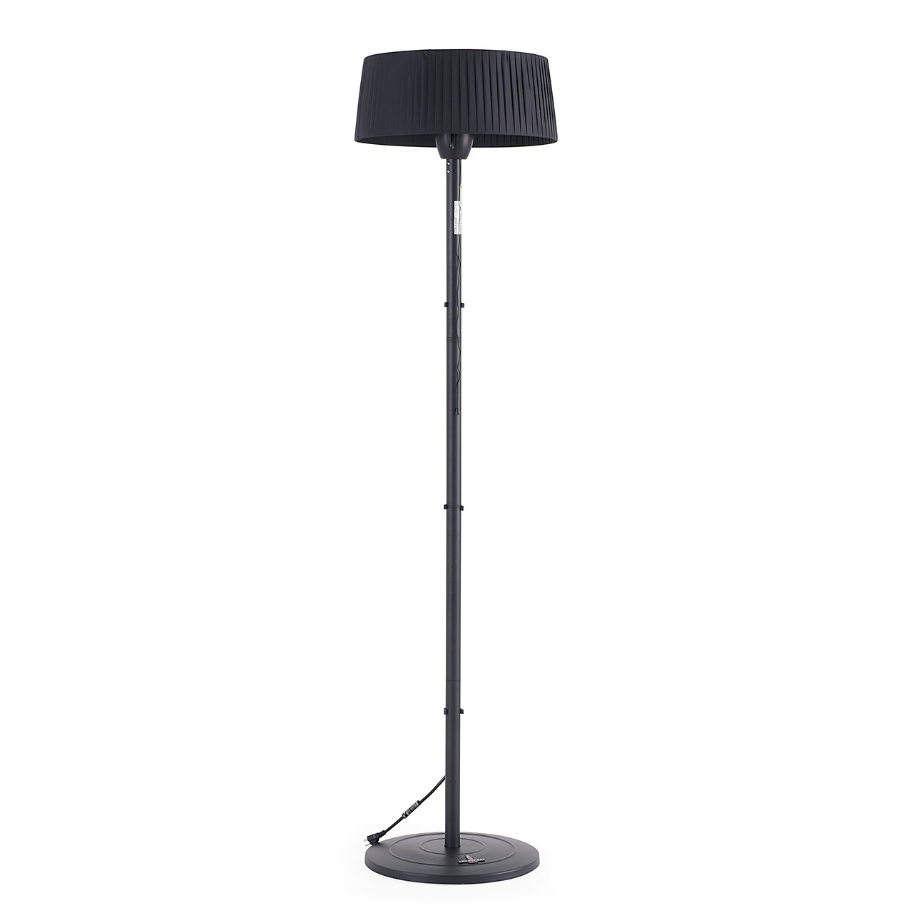 88 in. Matte Black Shade 1500 Watt Electric Patio Heater